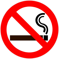 COSCO NO SMOKING  SIGN, 6X6 DECAL